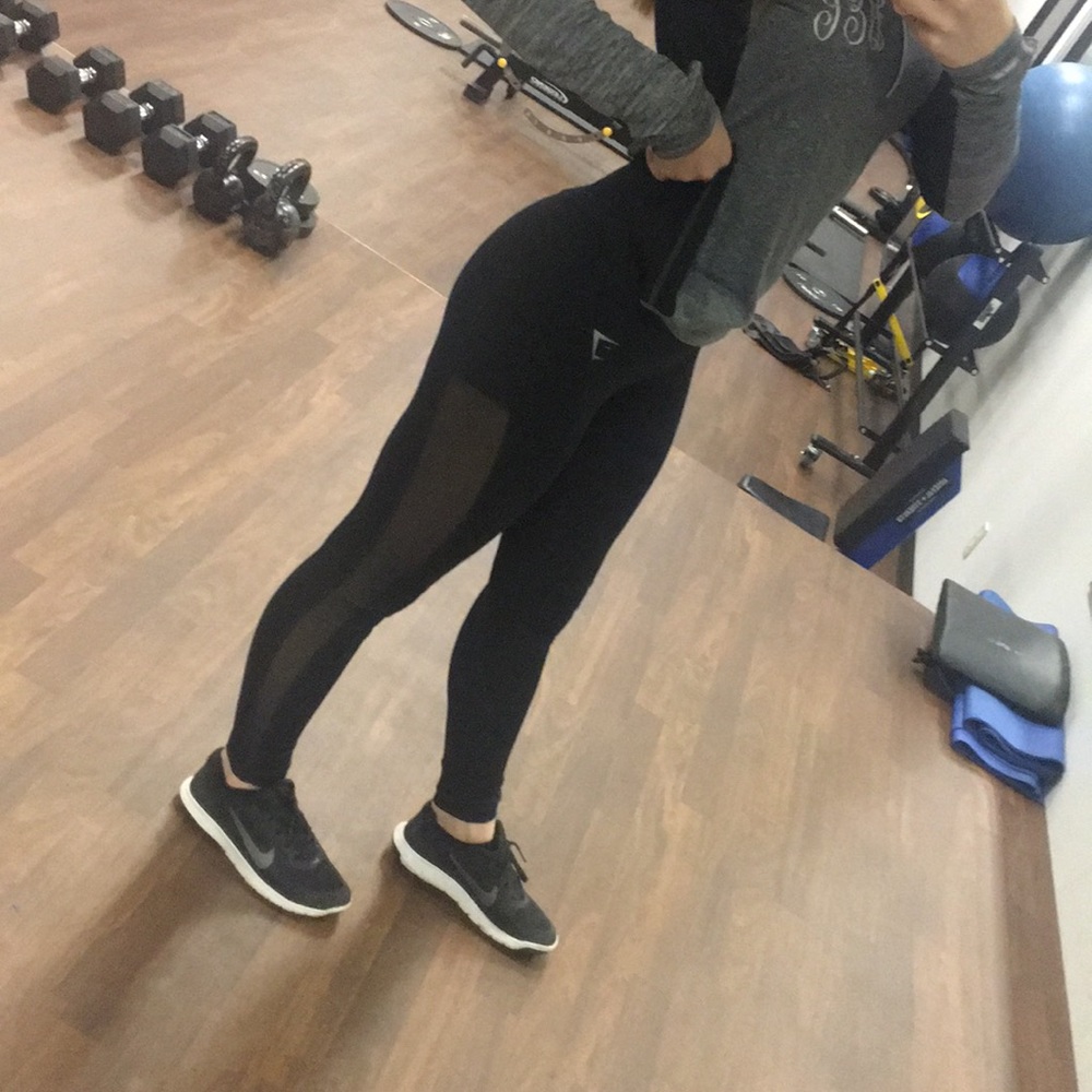 GYMSHARK Dry Scultpure Leggings with Mesh